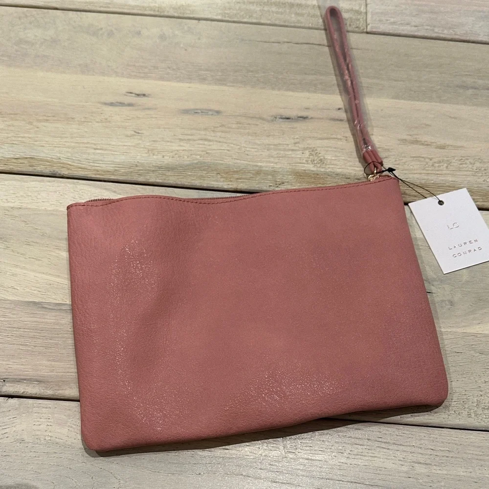 LC Lauren Conrad Pink 3D Llama Clutch